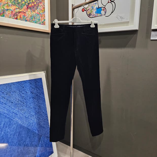 톰포드 벨벳 테일러드 블랙 팬츠