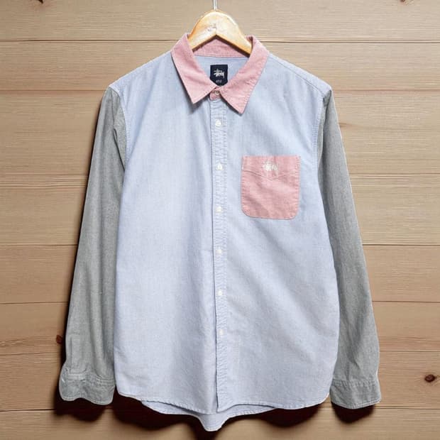 100)Stussy 스투시 멀티배색 옥스포드 셔츠