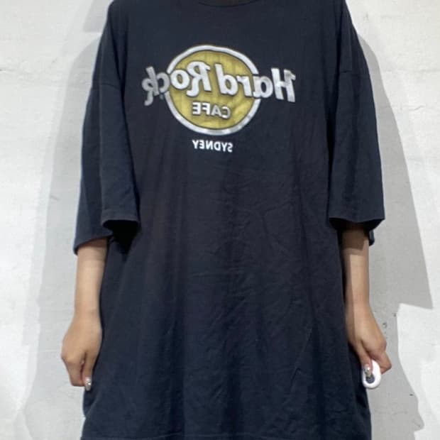 Hard Rock Cafe 하드 록 카페 시드니 로고 블랙 티셔츠 2XL