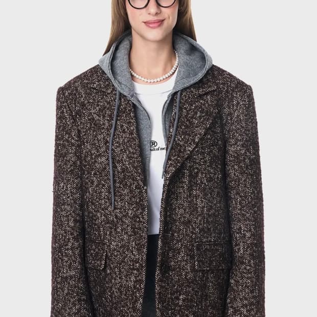 그로브 KIDO HERRINGBONE JACKET (BURGUNDY)