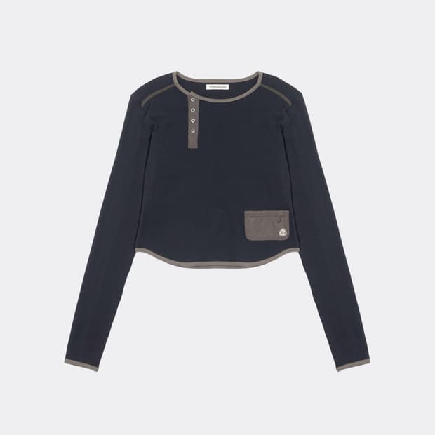 코이세이오 스마트어반유즈풀 언발란스드 롱슬리브 네이비