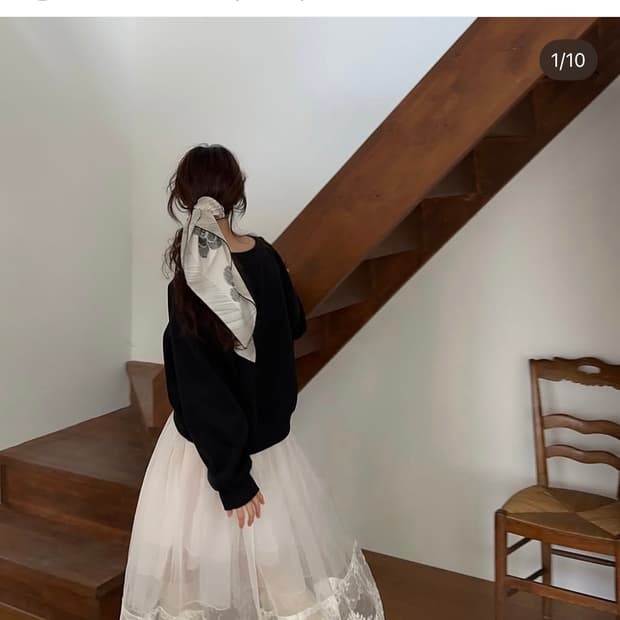 드레스반티아 레이스 레이어드 롱스커트 샤스커트 오간자 웨딩스냅 셀프웨딩