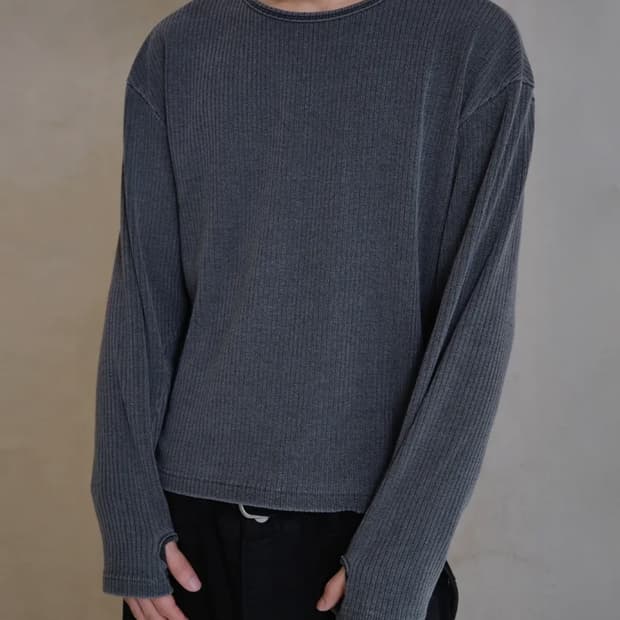 [DIVEIN X 패플서] RIBBED LONG SLEEVE (DARK 