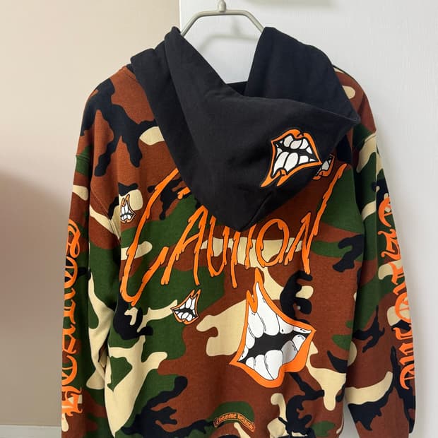 Chrome Hearts Matty Boy Caution 카모 후드집업