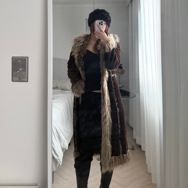 Dkny 페니레인 퍼 코트 fur coat