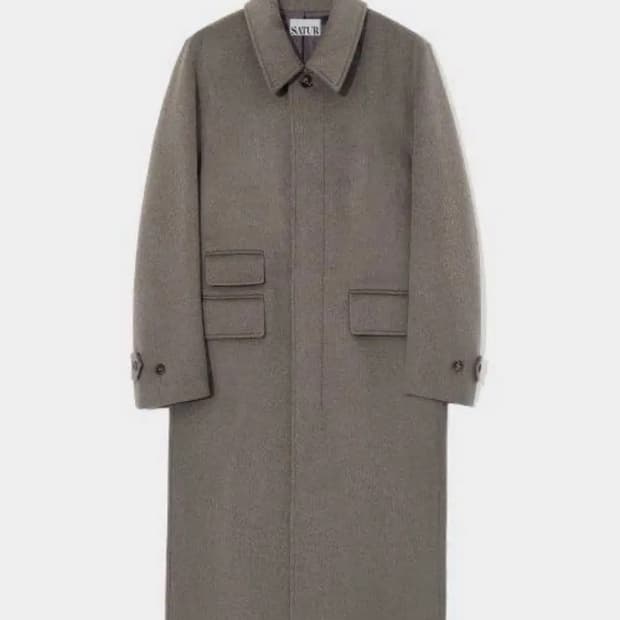 SATUR (세터) 롱 코트 멜란지 브라운 L 판매합니다.