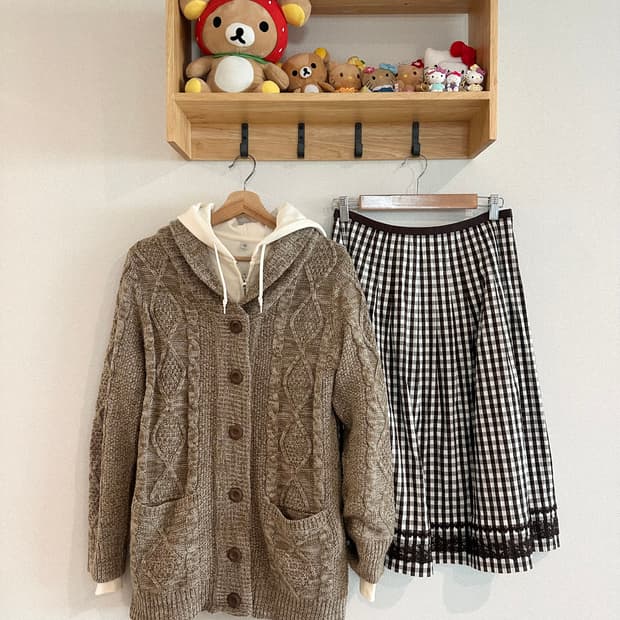 jpn 하구미 스즈코 모리걸 히피 아오이유우 레이어드 코디세트