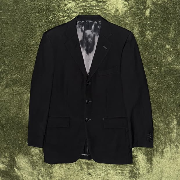 칸사이 야마모토 옴므 클래식 핏 블레이저 자켓 블랙
