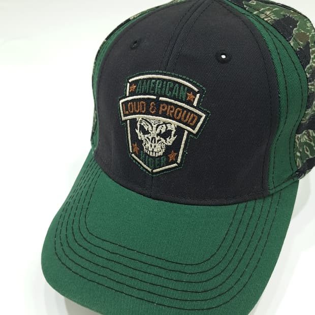 빈티지 BlackCanyon Skull 패치 카모 볼캡 P1775