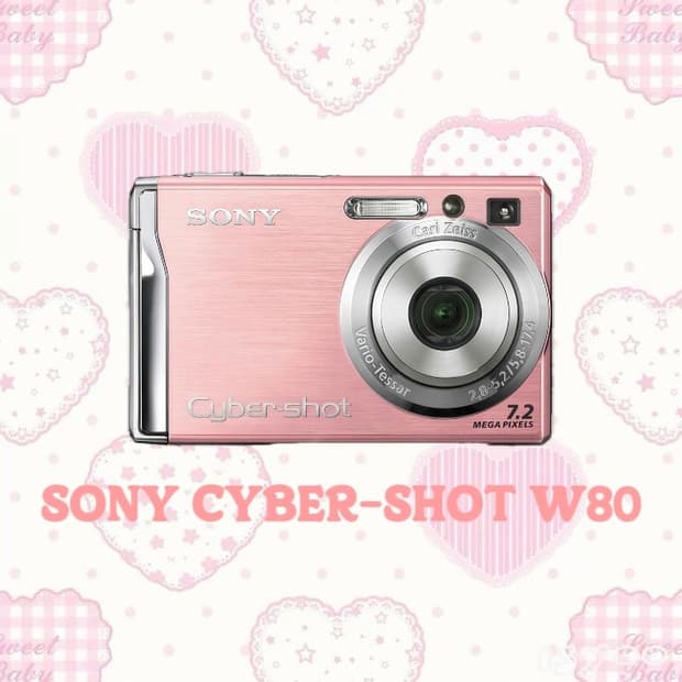 [희귀⚡️/작례⭕️] 소니 사이버샷 w80 핑크 빈티지 디지털 카메라