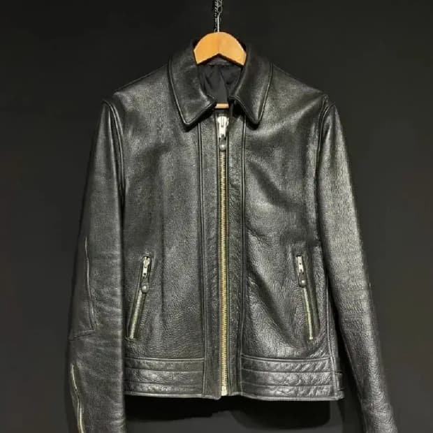 100)싱글라이더 소가죽 자켓