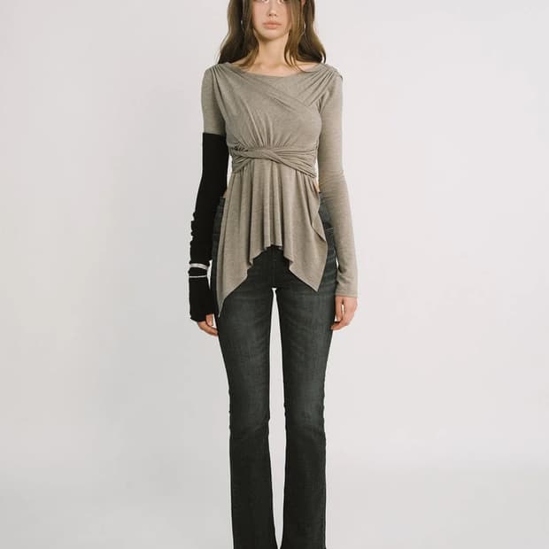 쓰리타임즈 5501 부츠컷 블랙진 사이즈 S