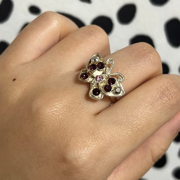 레테 빈티지 페어리 오리엔탈 나비 반지