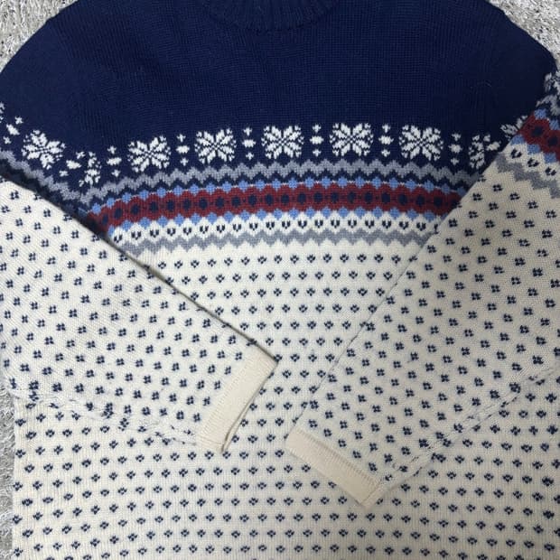 일본판 LANDS END 울 니트 사이즈 105-110