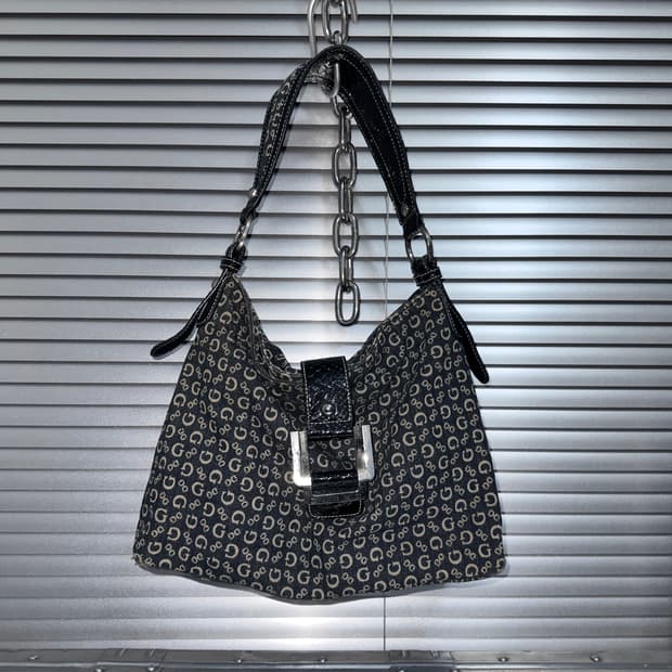 00s 게스 데님 & 블랙 버클 가방