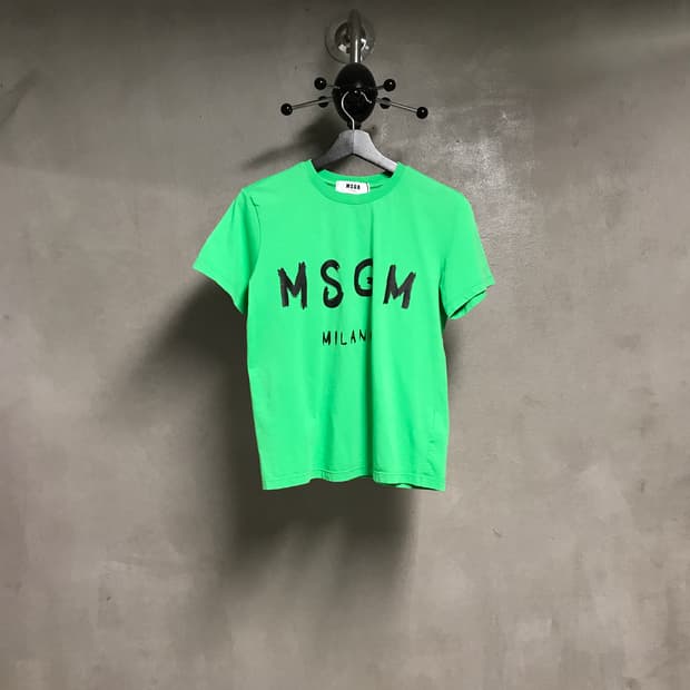 MSGM 그린 반팔 티셔츠 -(W)