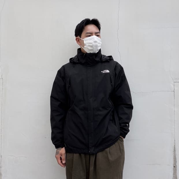 100)노스페이스 고어텍스 투웨이 블랙 바람막이