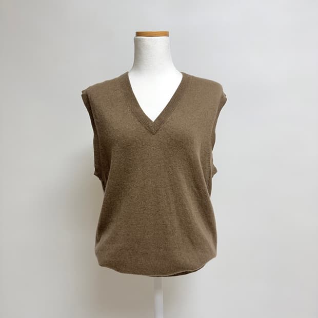 [캐시미어 100%] 니트 베스트 조끼 LL