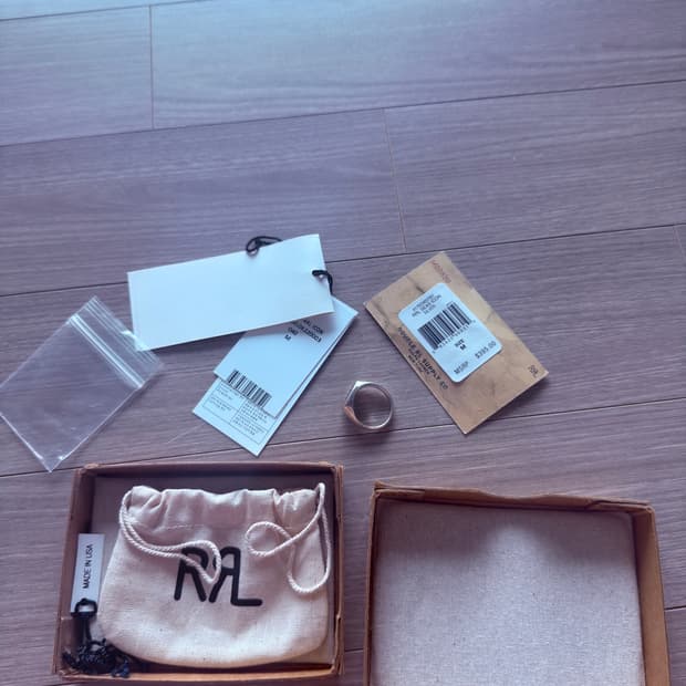 rrl 더블알엘 스털링 실버링 m 풀박스 단종제품 레어템