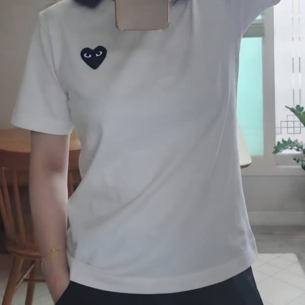 꼼데가르송 블랙와펜 화이트S