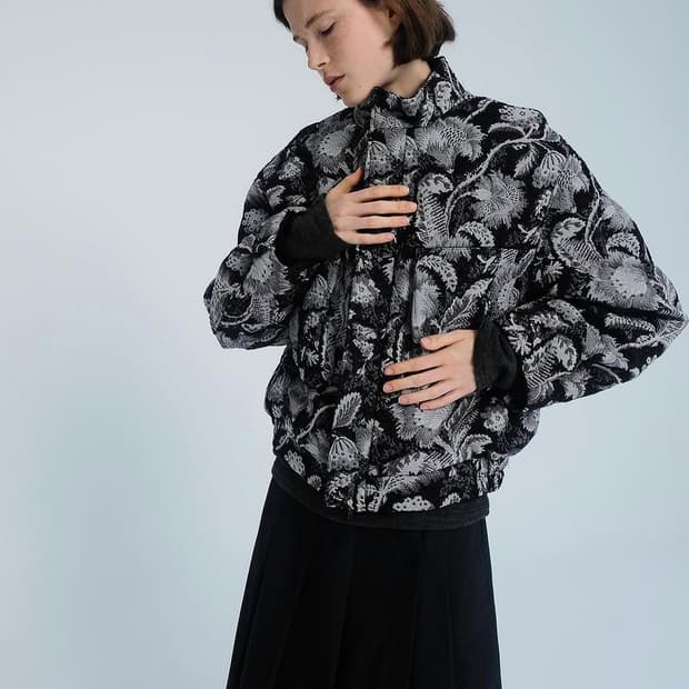 에핑글러 플라워 자카드 봄버 자켓 S