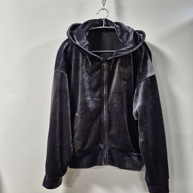 *무료배송*라이프워크 벨벳 후드집업 차콜 프리시이즈 (상태A급)