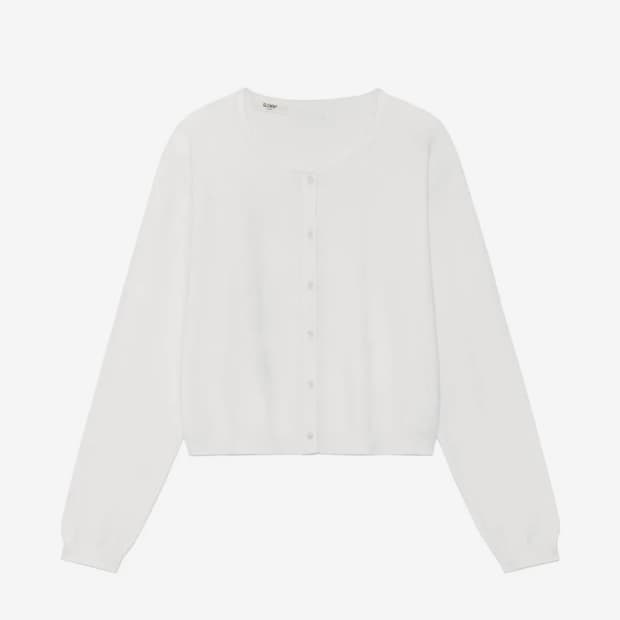 글로니 가디건 화이트 G EASY FIT KNIT CARDIGAN