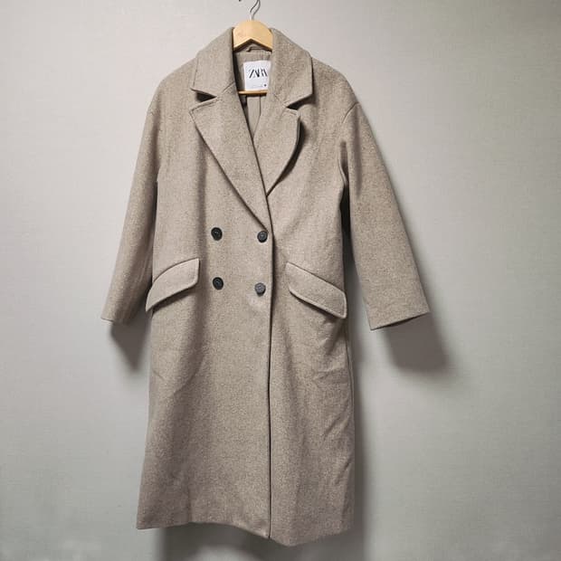 [XS] 자라 오버핏 더블 버튼 롱 코트