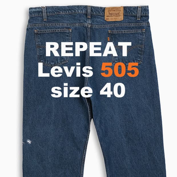 리바이스 505 오렌지탭 진청 90s 40 인치 OR5054232