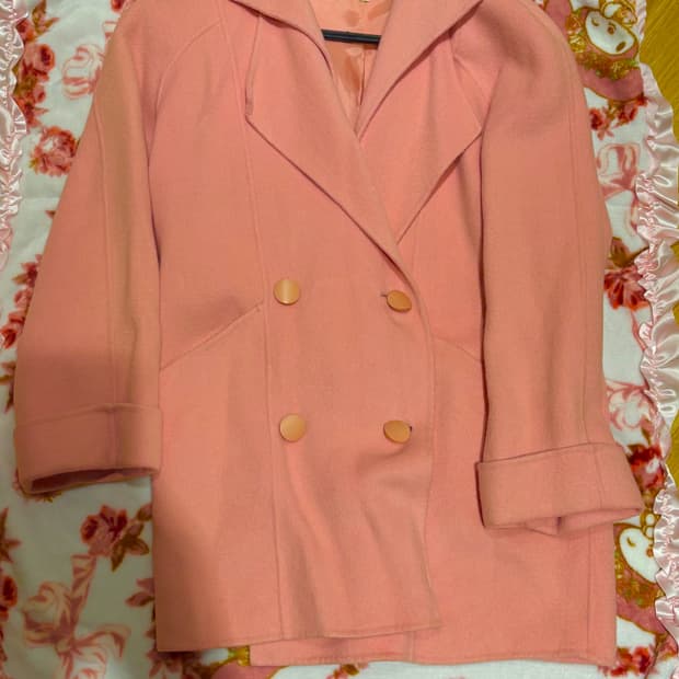 프리즈프레임 빈티지 앙고라 핑크 코트