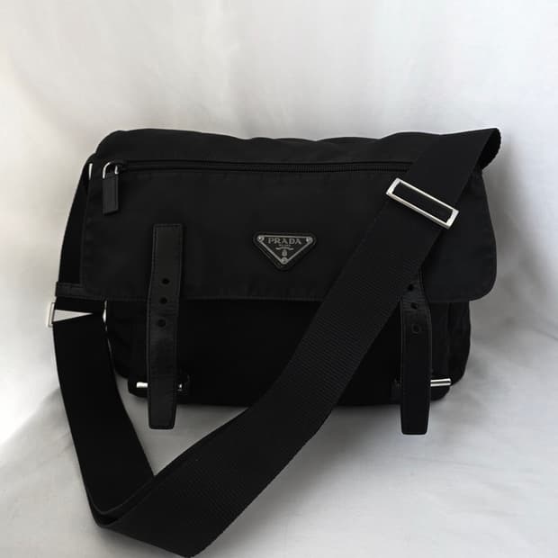 [정품 PRADA] 프라다 투포켓 나일론 메신저백 크로스백
