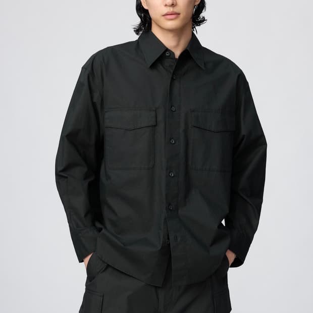 유니클로U 트윌워크오버사이즈셔츠 L