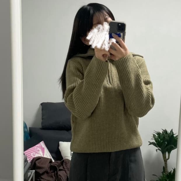 라퍼지포 우먼 풀오버 카라 니트 M