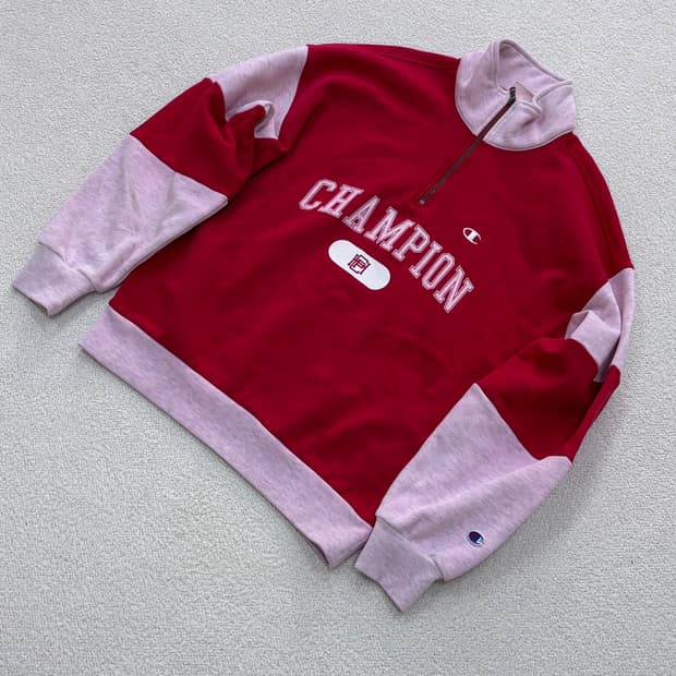 S 챔피온 하프집업 스웨트 셔츠 0320E