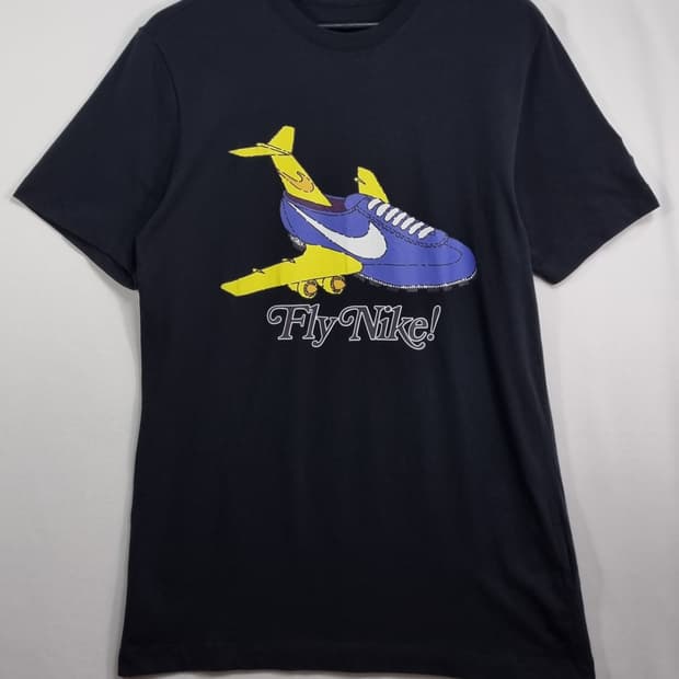 S ) 나이키 블랙 신발비행기 반팔티