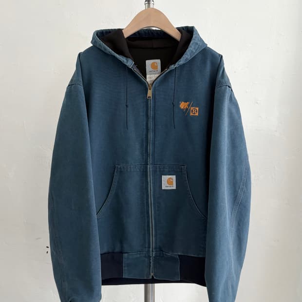 Carhartt 칼하트 90’s 아쿠아 블루 덕 액티브 워크 자켓
