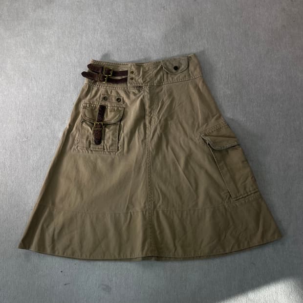 36 폴로랄프로렌 빈티지 가죽 코튼 스커트