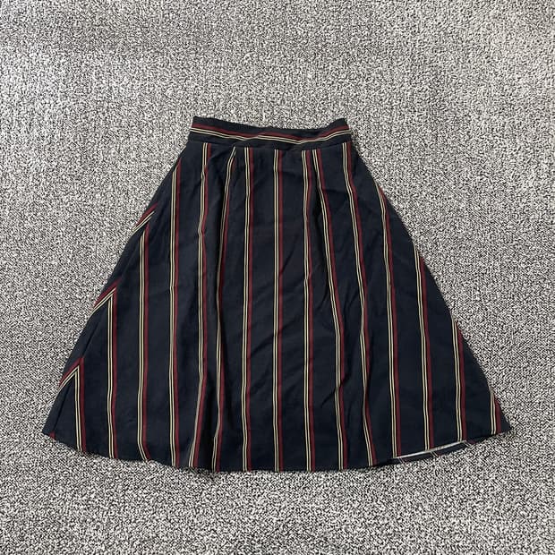 빈티지9. 일본빈티지 EMSEXCITE 세로 스트라이프 미디 스커트 치마