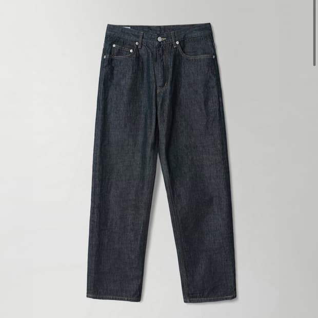 인더로우 5pk 레귤러 스트레이트 데님 인디고 블루