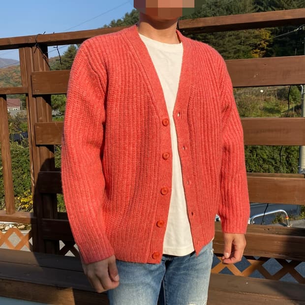 캐시 벌룬 가디건 오버핏