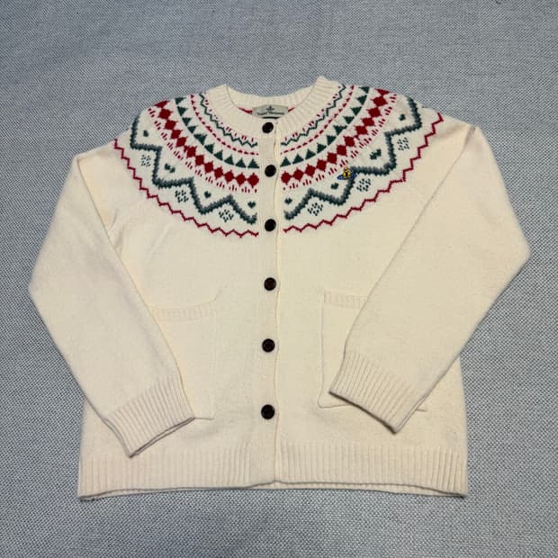 비비안웨스트우드 노르딕 패턴 가디건