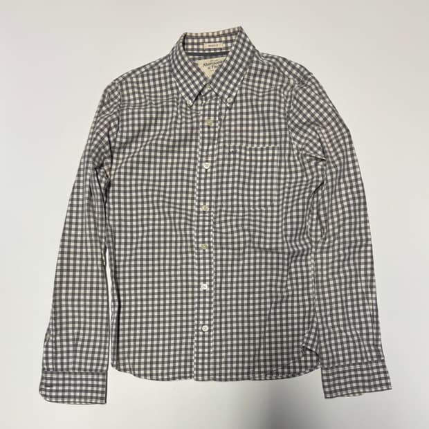 여성 아베크롬비 깅엄 체크 긴팔 셔츠 S ~ M