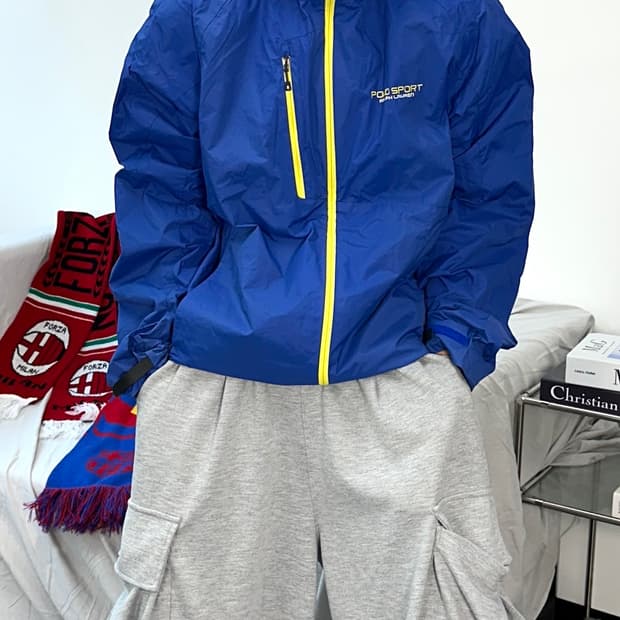 폴로 스포츠 블루 바람막이 L