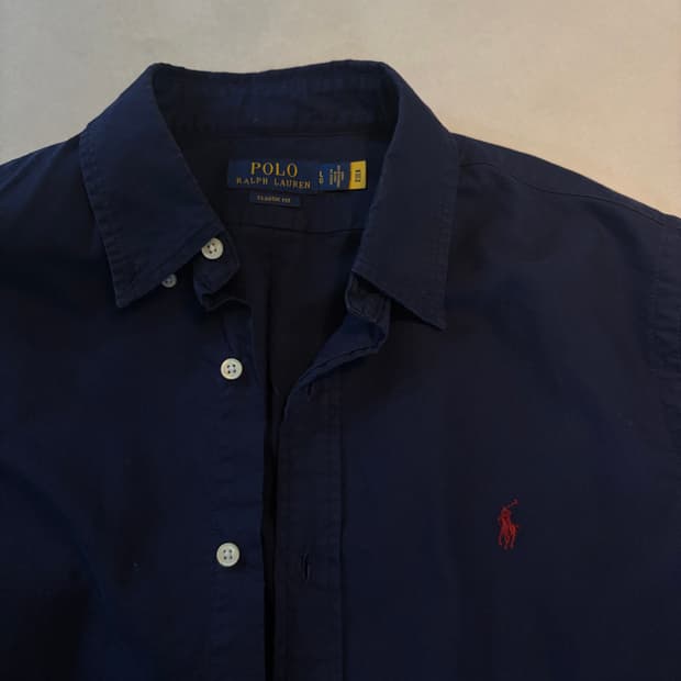 폴로 가먼트다이 옥스포드셔츠 클래식 네이비 L