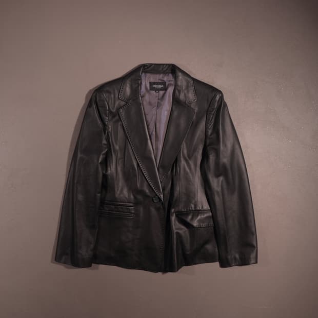 LEATHER BLAZER