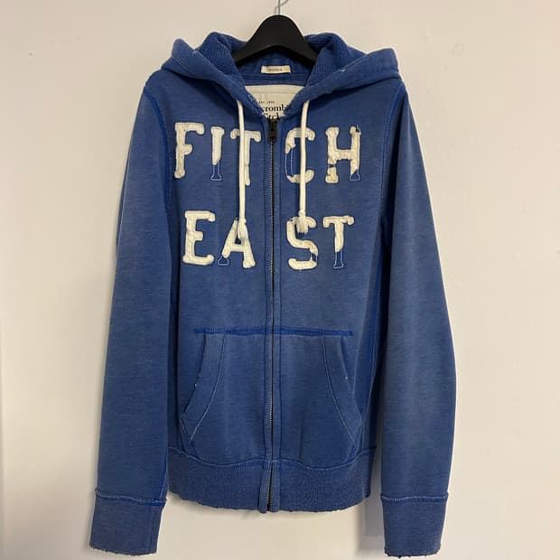 아베크롬비 블루 레터링 후드집업