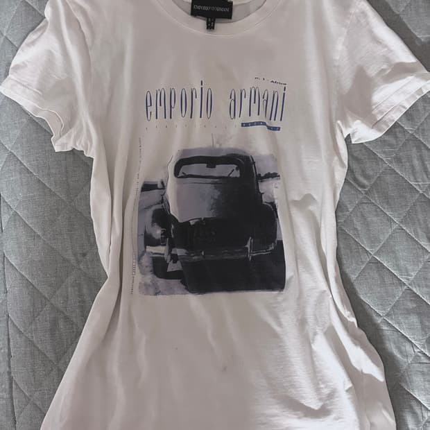 엠포리오 아르마니 프린팅 코튼 반팔티셔츠 반팔슬리브