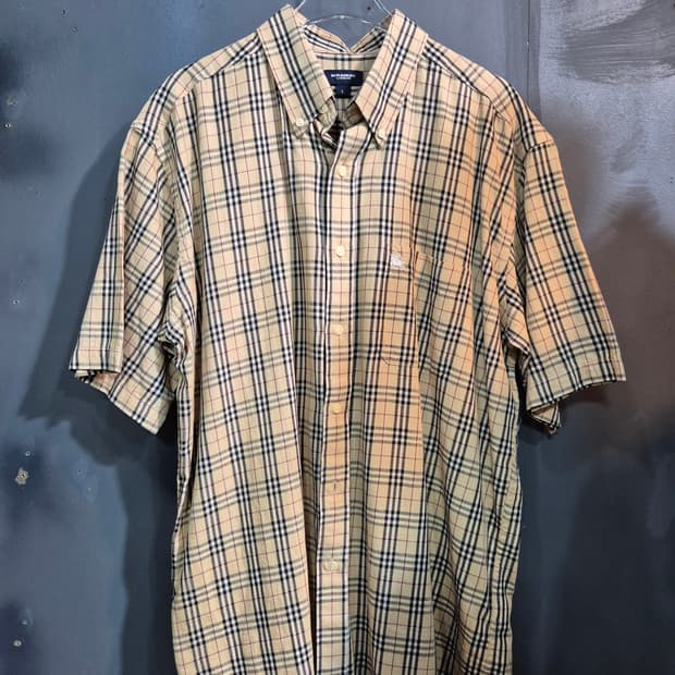 체크 반팔 셔츠 XL