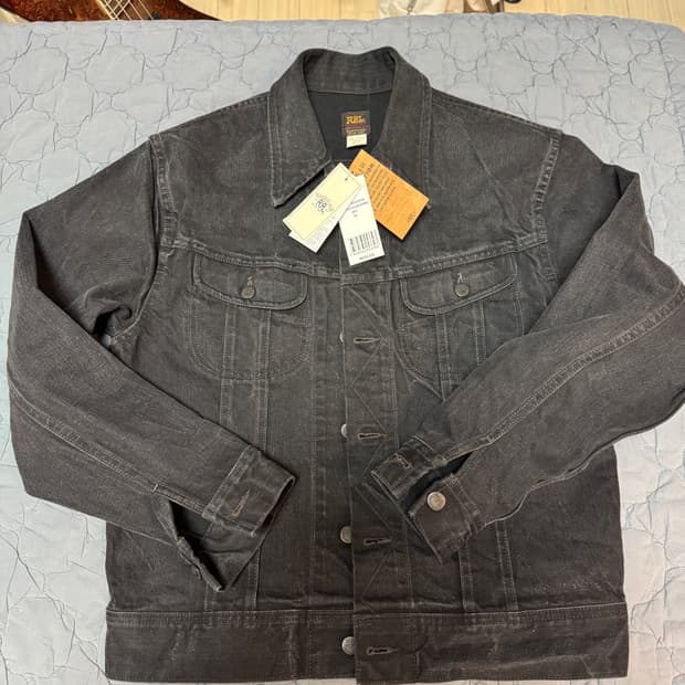 더블알엘 리랜드 흑청 데님 자켓 M