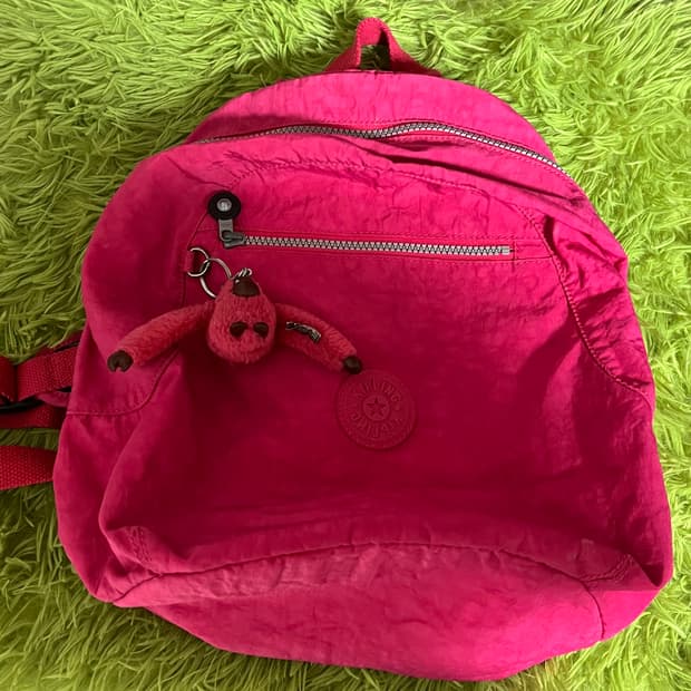 키플링 핫핑크 백팩